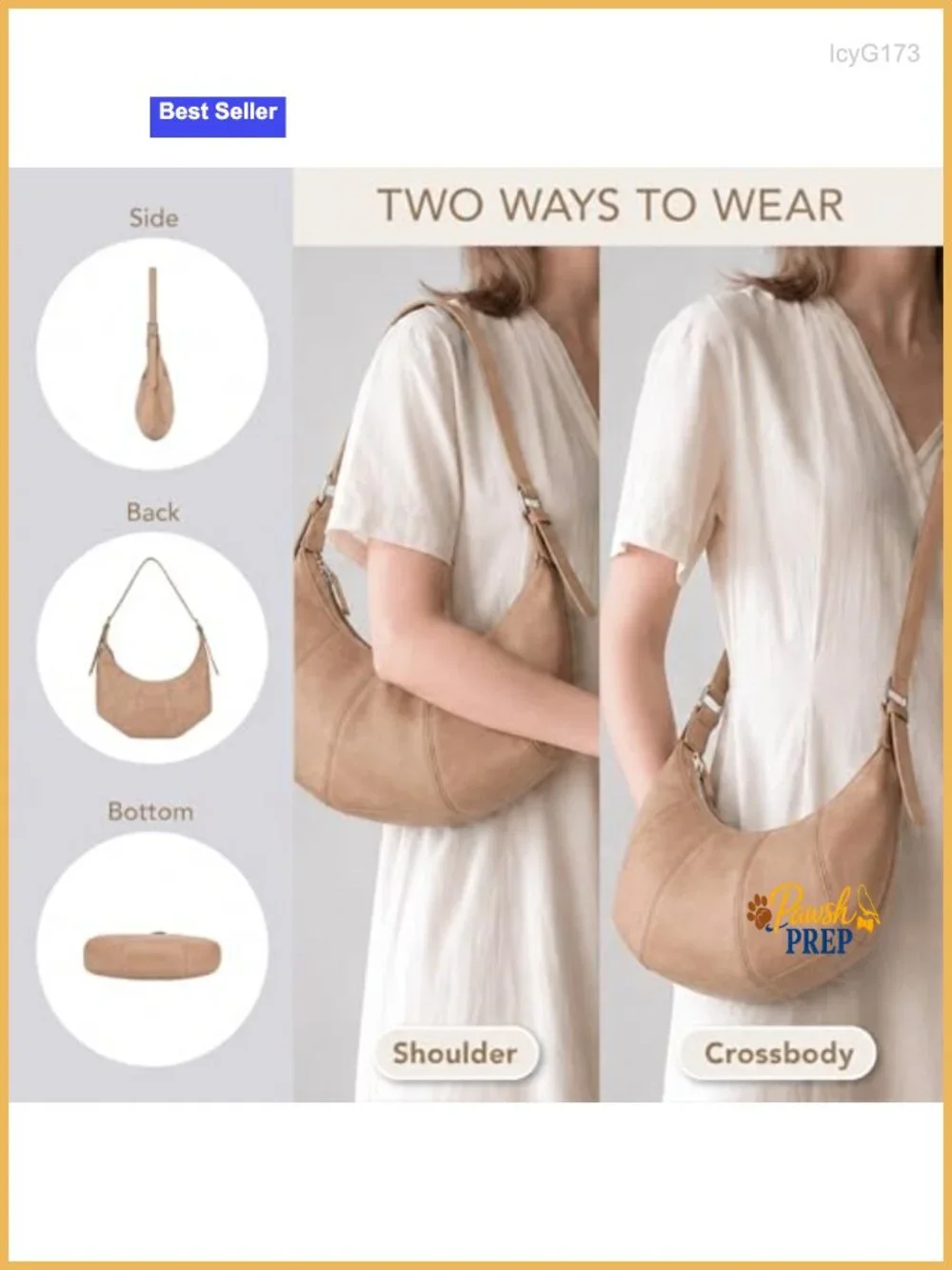 Slouchy Vegan Leather Hobo Purse with 2 Adjustable Straps Shoulder Crossbody